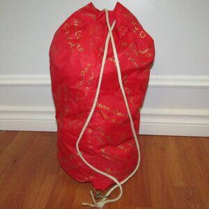 Vintage Red Beach Bag Duffle Backpack - French Riviera Logo